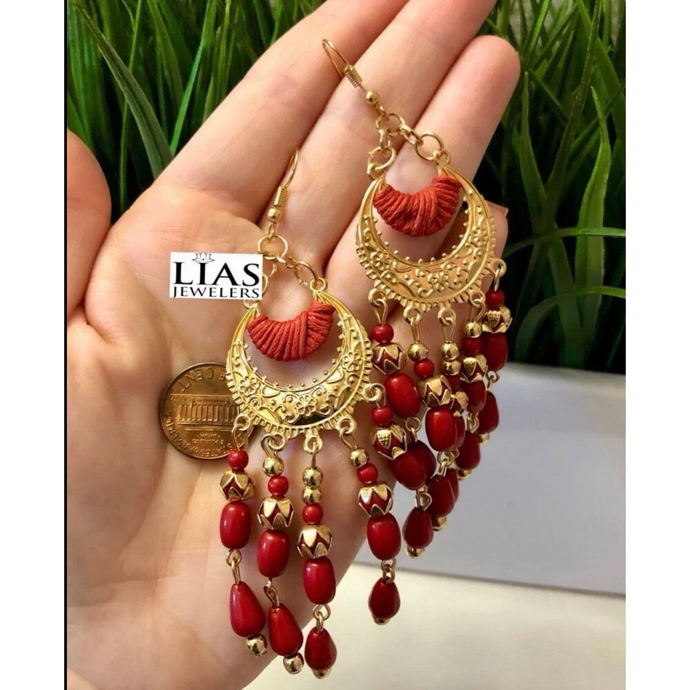 New 18k yellow gold earrings